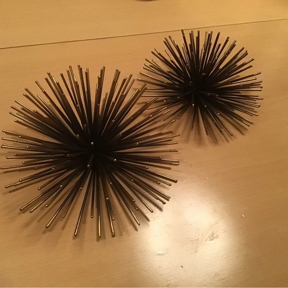 MCM Brass Black Gold Metal Spike‎ Urchin Pom Pom Starburst Atomic C Jere Style 2